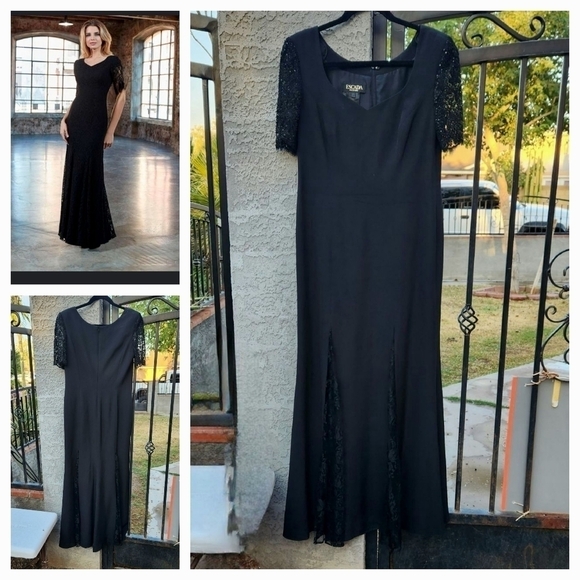 ESCADA COUTURE EVENING GOWN SEQUIN‎ SLEEVES - Picture 1 of 6